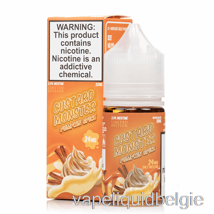 Vape Vloeibare Pompoenkruiden - Custardmonsterzouten - 30 Ml 24 Mg